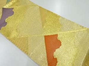 アンティーク　襷に抽象模様織出し袋帯（材料）
